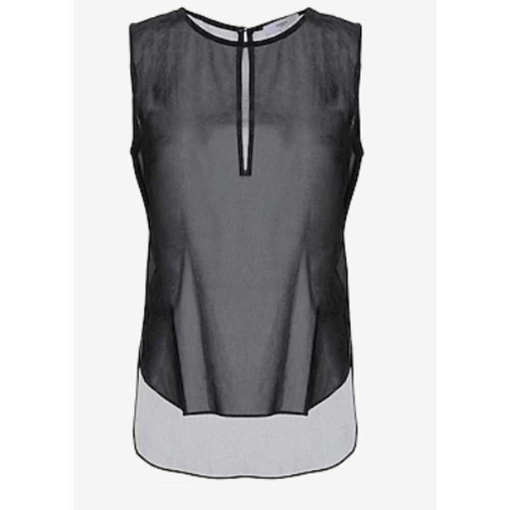 Sheer black Suncoo top with leopard print S